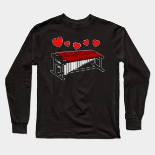 Valentines Marimba Marimbist Wedding Musician Long Sleeve T-Shirt